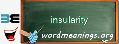 WordMeaning blackboard for insularity